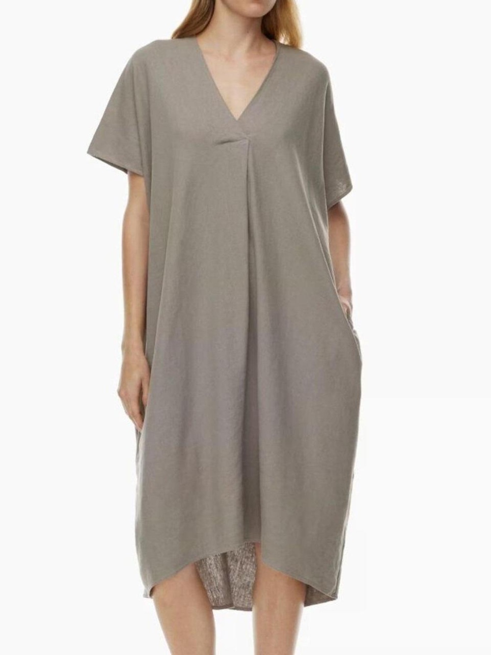 Aritzia The Group Babaton Charette Linen Tunic Midi Dress NWT